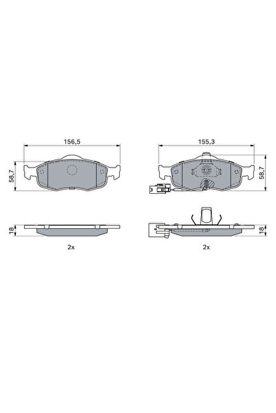 Bosch Комплект спирачни накладки, дискова спирачка 0 986 424 359