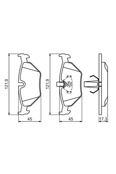 Bosch Σετ τακάκια φρένων, δισκόφρενο 0986494009 BMW 5/5 Touring