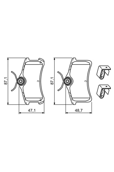 Bosch Set plăcuțe de frână, frână pe disc 0 986 494 274