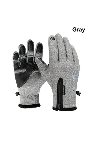 Choice6 M Grey 1 Pairs Winter Gloves Mens Touchscreen Non-Slip Unisex Waterpr...