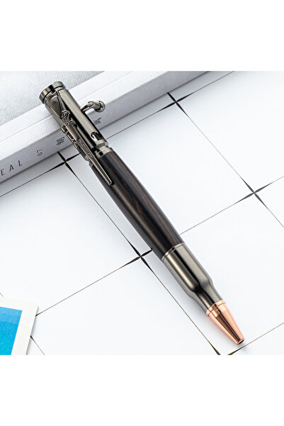 Choice1 Gun black Purplehear 1Pc Metal Wooden Ballpoint Pen, Gun Shaped Click...