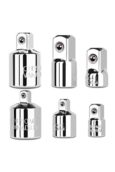 ASDTODW 6pcs Socket Adapter and Reducer Set, 1/4", 3/8", 1/2" Chrome Vanadium...