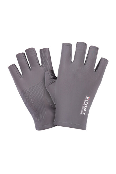 Choice4 Half Gray 1 Pair Outdoor Sport Fishing Gloves Touch Screen Thin Anti ...