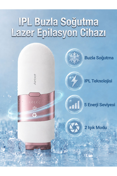 Airbot Airbot Lazer Epilasyon Cihazı IPL Buz Soğutma Teknolojisi Epilasyon Ma...