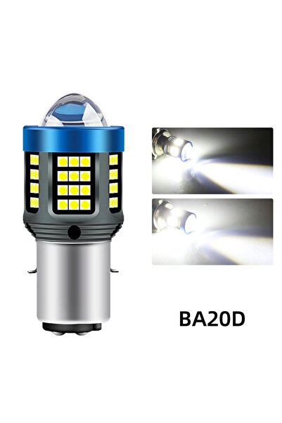 Choice BA20D أبيض أبيض قطعة واحدة H4 BA20D H6 LED مصباح أمامي للدراجات الناري...
