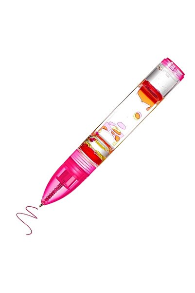 Choice pink 1pc Liquid Motion Bubble Pen-Retractable Ballpoint,6 Colors, Anxi...
