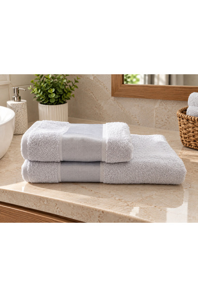 Tanem Home 100% Cotton 2-Piece Towel Set 50X90 Hand and Face Towel + 70X140 B...