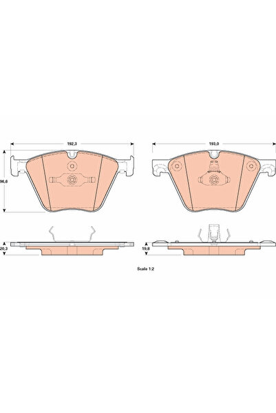TRW Brake Pad Set, disc brake GDB1915