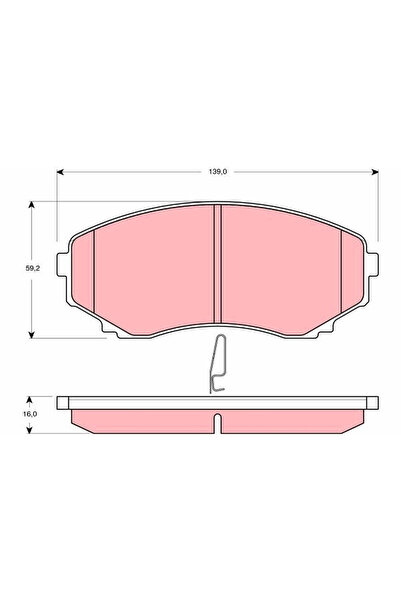 TRW Brake pad set, disc brake GDB3255
