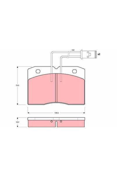 TRW Set of brake pads, disc brake GDB1152
