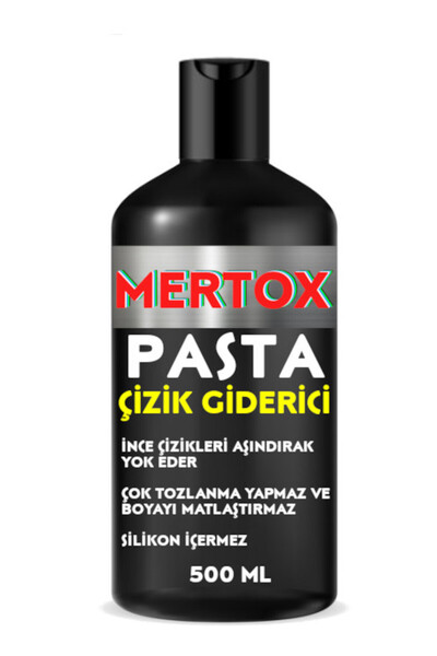 MERTOX Oto Otomobil Araç Araba Pasta Ince Çizik Giderici Boya Parlatıcı 500ml Bakım Koruma Ürünleri