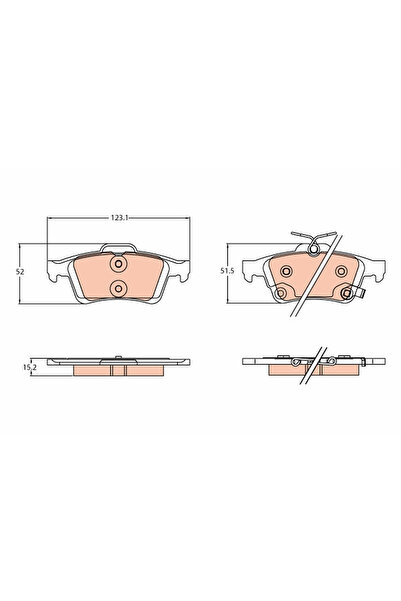 TRW Комплект спирачни накладки, дискови спирачки GDB2178