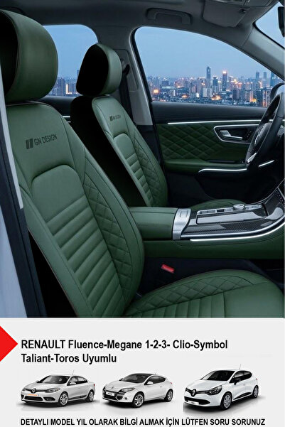 GM-DESIGN İstanbul Serisi Deri Oto Koltuk Kılıfı (RENAULT Fluence-Megan 1-2-3...