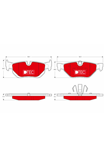 TRW Brake pad set, disc brake GDB1626DTE