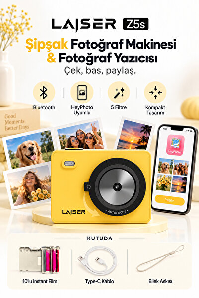 Genel Markalar Z5s İnstant Kamera ve Fotoğraf Yazıcısı - Şipşak Fotoğraf Maki...