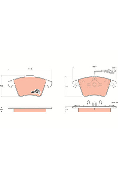 TRW Set Placute Frana,Frana Disc Gdb1555 Vw California T5 Camper/California T...