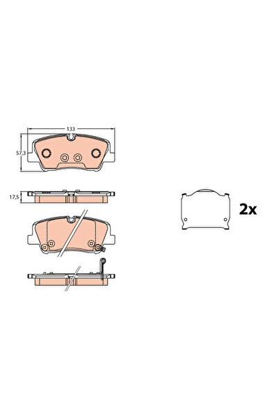 TRW Set of brake pads, disc brake GDB3646