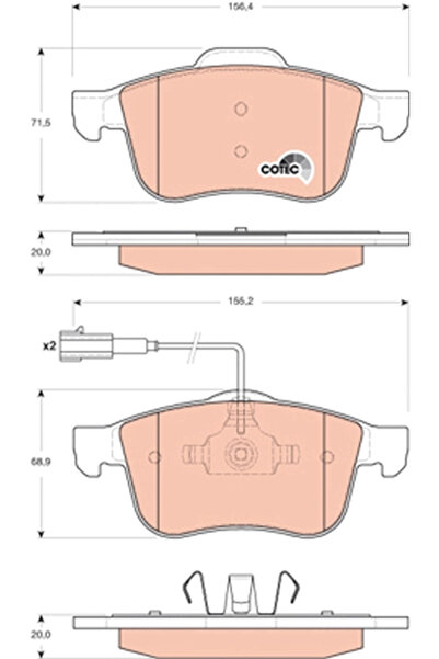 TRW Brake Pad Set, disc brake GDB1647