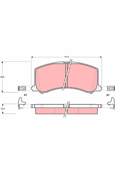 TRW Set of brake pads, disc brake GDB3091