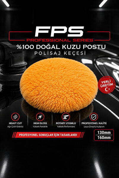 OVO SHOP Profesyonel Seri 160 MM - %100 Doğal Kuzu Postu Polisaj Keçesi Pasta...