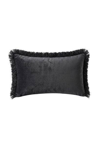 Lidoma Home "Taupe" Püsküllü Kırlent Kılıfı - 30x50 - Füme