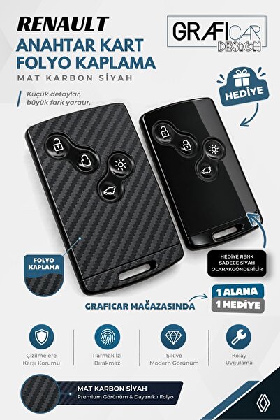 Genel Markalar Renault Clio4 ile Uyumlu Megane 3 Fluance Anahtar Kart Folyo S...
