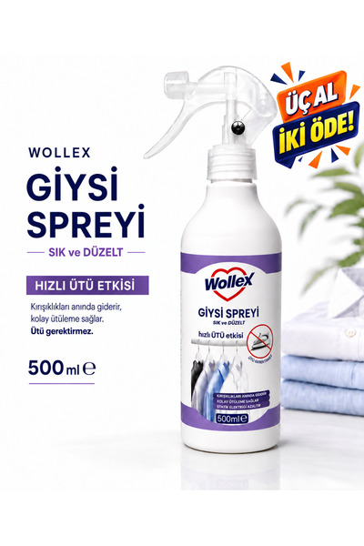 WOLLEX Giysi Spreyi ORKİDE Hızlı Ütü Etkisi 500 ML