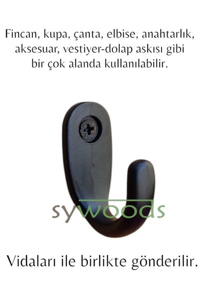 sywoods Large Cup Hanger Black Decorative Single Bijouterie Hanger Accessory 4 Pieces