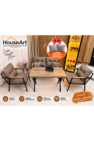 HouseART Balkon ,Bahçe , Teras , Cafe ,Salon , Metal Kanepe , Metal Kanepe Ko...
