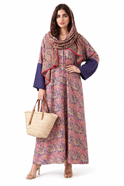 Azria Fashion عباءة مطبوعة بنقوش الفسيفساء