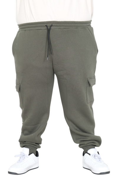 ModeXL Mode XL Büyük Beden Erkek 3 İp Kargo Cepli Eşofman Altı 20584 HAKİ