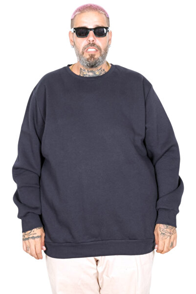 ModeXL Ανδρικό φούτερ Mode XL με λαιμόκοψη Crew Neck Basic 20131 Ναυτικό Μπλε