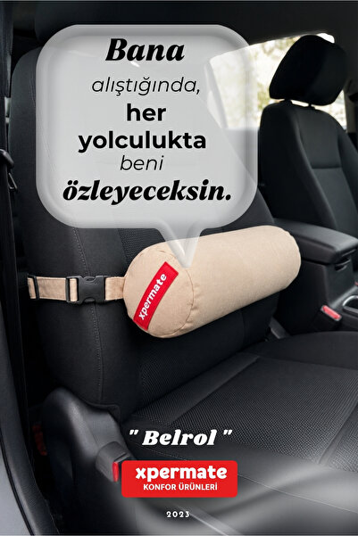 XPERMATE Belrol Oto Koltuk Yastığı Yıkanabilir Kılıflı Bel Destek Araç Minder...