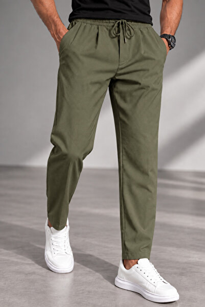 GENIUS STORE Erkek Pantolon Beli Lastikli Jogger Pantolon Cepli Fit Pantolon ...