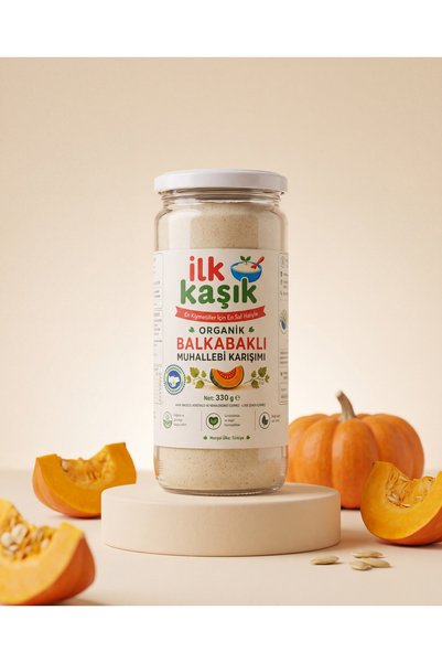 İlk Kaşık Organik Balkabaklı Muhallebi Karışımı | 330 g | Pirinç, Yulaf ve İr...