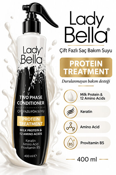 Lady Bella Çift Fazlı Fön Suyu Saç Bakım Köpüğü 400 ml - Protein Treatment