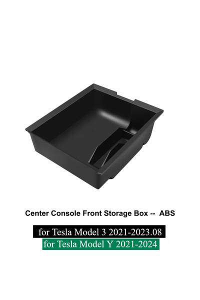 choice2 Front ABS For Tesla Model Y 3 Center Console Storage Organizer Box Tr...