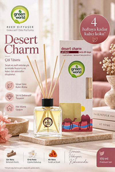 Green World BAMBU ÇUBUKLU DEKORATİF 170 ML ODA KOKUSU - ÇÖL TILSIMI