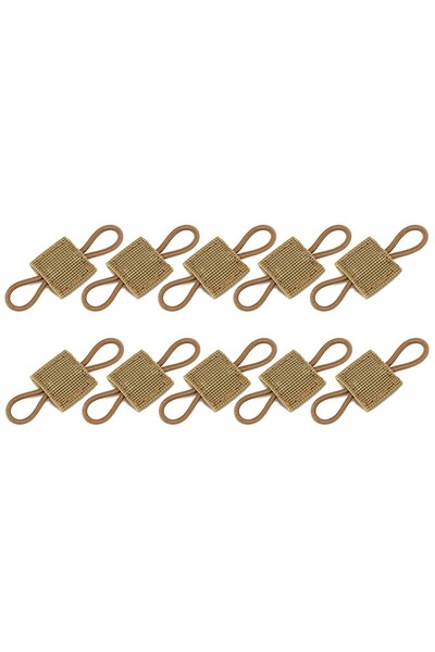 Choice3 DE 10pcs MOLLE Elastic Nylon Webbing Ribbon Buckle Outdoor Hiking Hun...