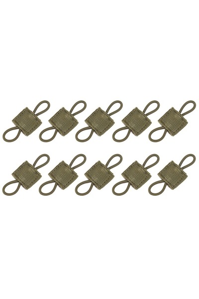 Choice green 10pcs MOLLE Elastic Nylon Webbing Ribbon Buckle Outdoor Hiking H...