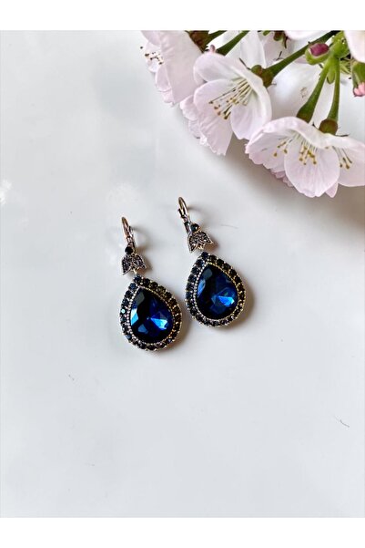 FAYRA ACCESSORIES Zirkon Işlemeli Su Damlası Küpe