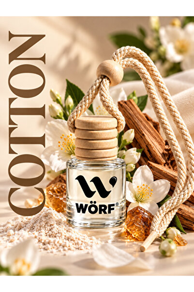 WÖRF Cotton 8 ml Dekoratif Ahşap Kapaklı Oto Ayna Kokusu