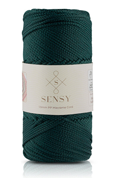 SENSY 1.5 Mm - 100 gr Polyester Makrome Ipi Yeşil 150 M Polyester Makrome Ip ...