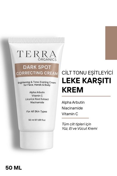 Alpha Arbutin, C Vitamini & Niacinamide İçeren Cilt Tonu Eşitleyici, Leke Karşıtı, Bakım Kremi 50 ml