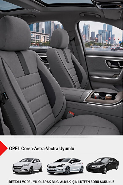 GM-DESIGN Oniks Füme Oto Koltuk Kılıfı (OPEL Corsa-Astra-Vectra Uyumlu)