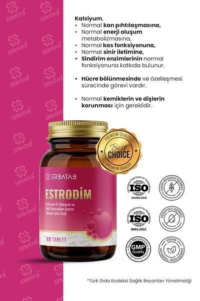 Erbatab Estrodim |   100 Mg Dim |   Calcium D-Glucarate |   Savoy Cabbage |   Japanese Polygon |   60 Tablets
