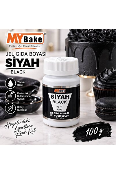 MY BAKE MyBake Siyah Jel Gıda Boyası 100 Gr
