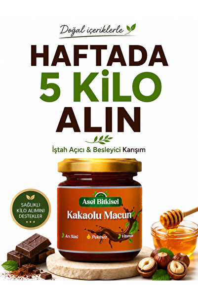 ASEL BİTKİSEL Kilo-aldırıcı Kakaolu Pekmez Vitamin Arı Sütü Bitkisel Karışıml...