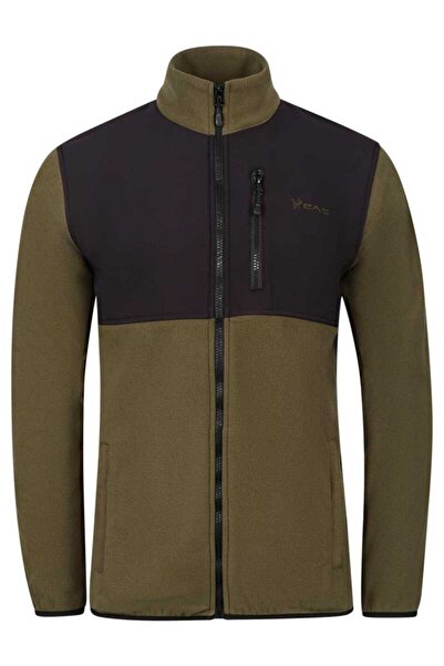 2AS Cliff Erkek Parçalı İnce Polar Sweatshirt Haki