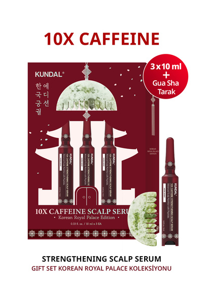 Kundal Dökülme Karşıtı Bakım Seti 10X Caffeine Strengthening Scalp Serum Gift...